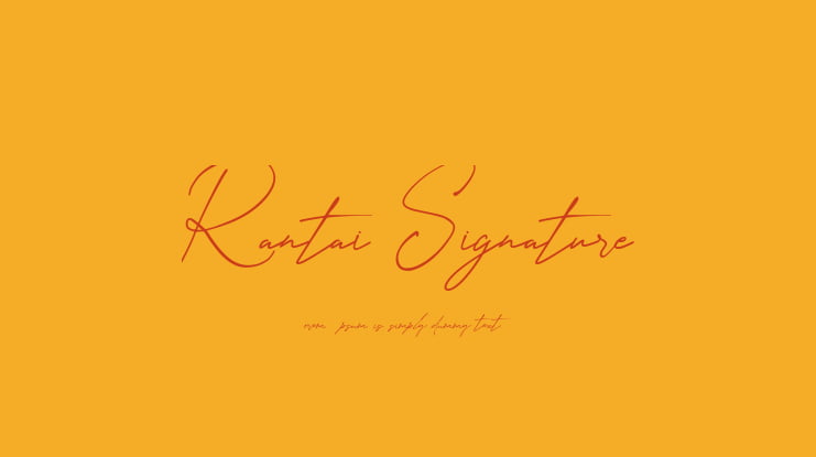 Rantai Signature Font