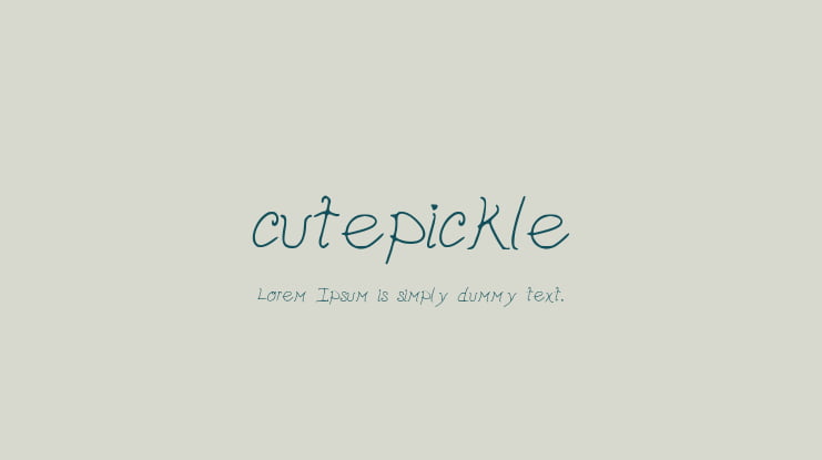 cutepickle Font