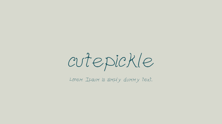 cutepickle Font