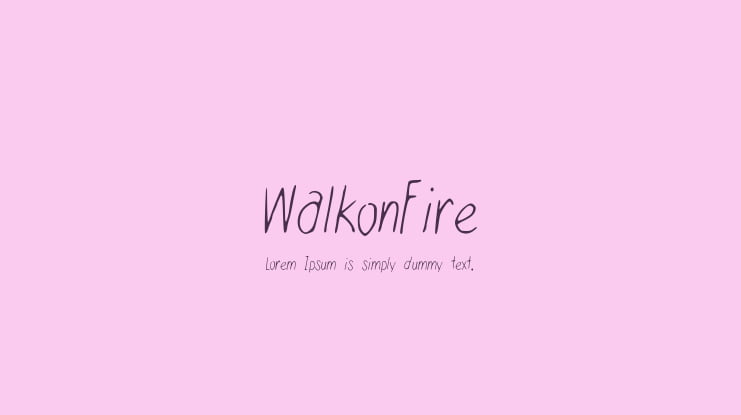 WalkonFire Font