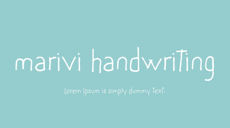 marivi handwriting Font