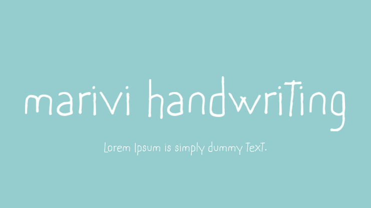 marivi handwriting Font