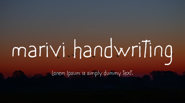 marivi handwriting Font