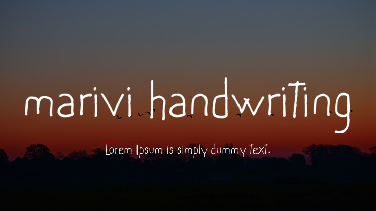 marivi handwriting Font