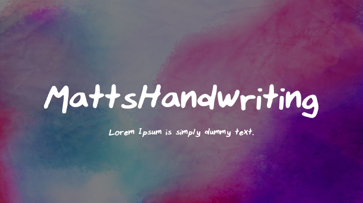 MattsHandwriting Font