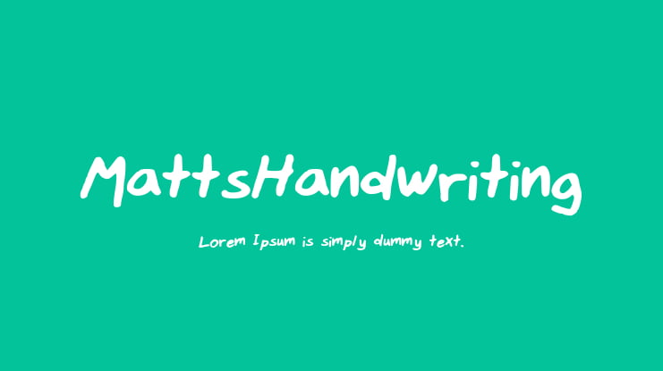 MattsHandwriting Font