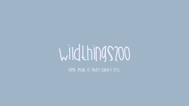 WildThingsZoo Font