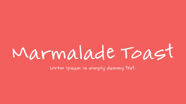 Marmalade Toast Font