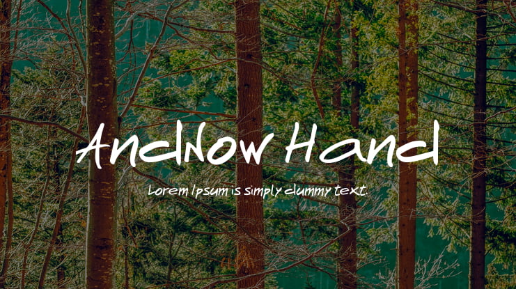AndNow Hand Font