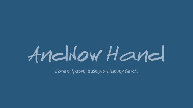 AndNow Hand Font