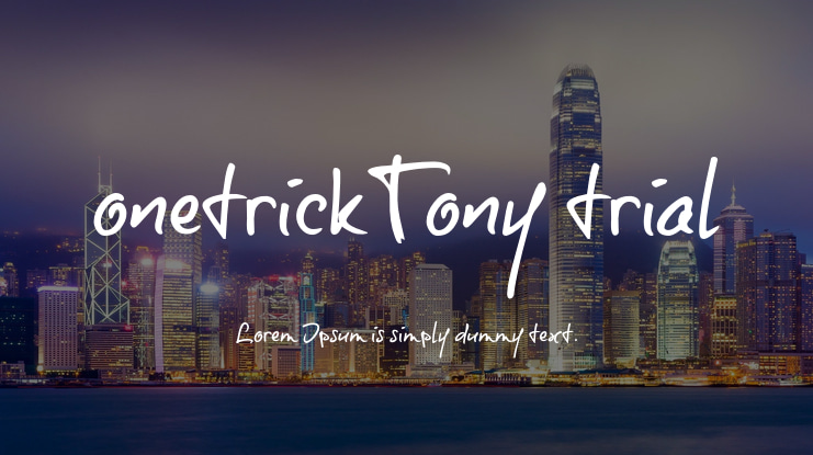 onetrickTony trial Font