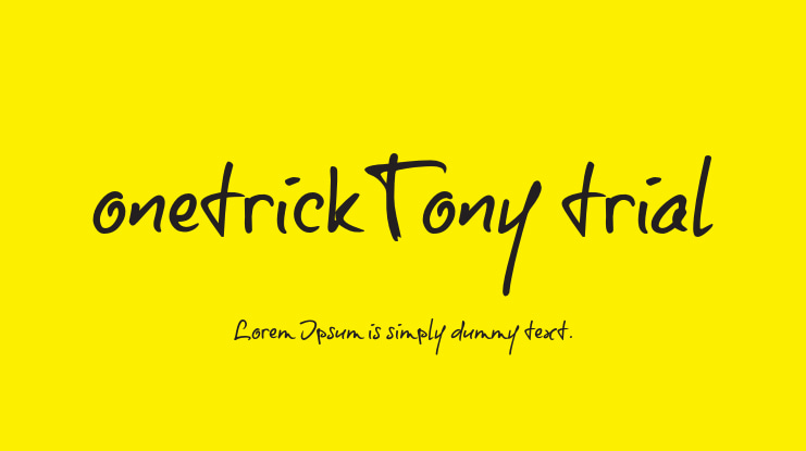 onetrickTony trial Font