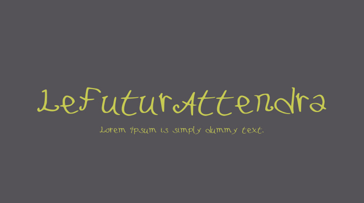LeFuturAttendra Font