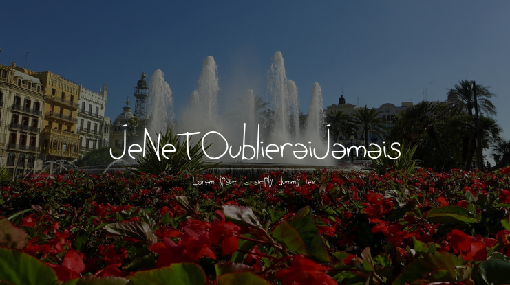 JeNeTOublieraiJamais Font