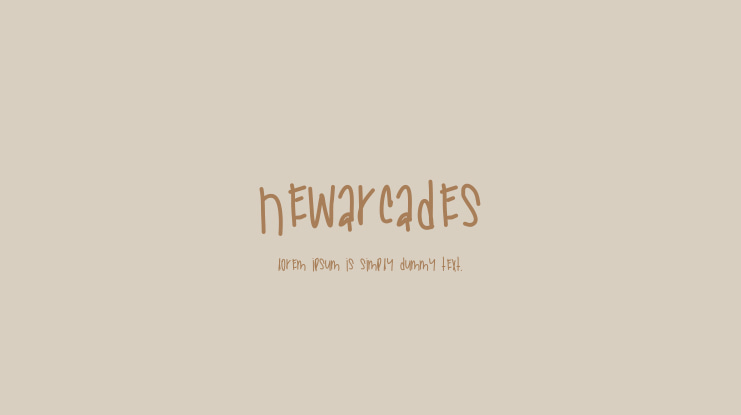 NewArcades Font