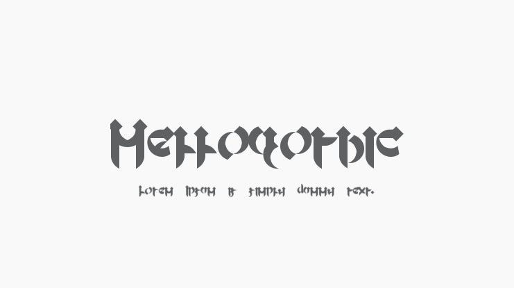 Mellogothic Font