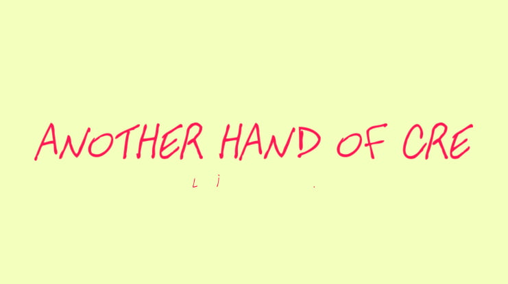 ANOTHER HAND OF CRE Font