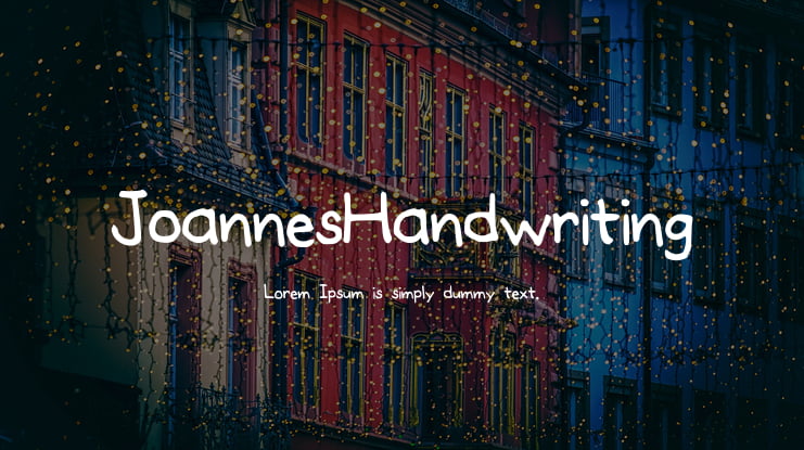 JoannesHandwriting Font