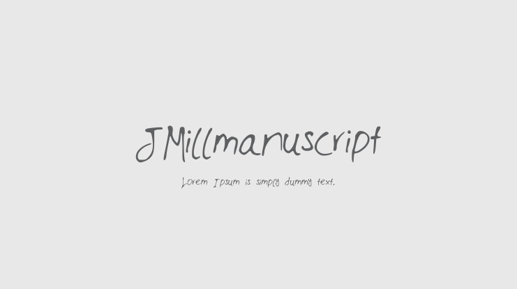 JMillmanuscript Font