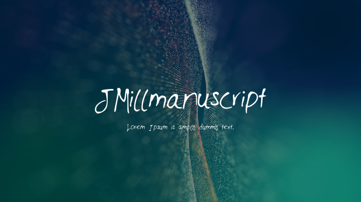 JMillmanuscript Font
