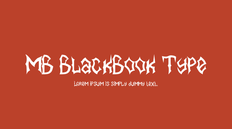 MB BlackBook Type Font