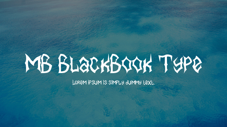 MB BlackBook Type Font