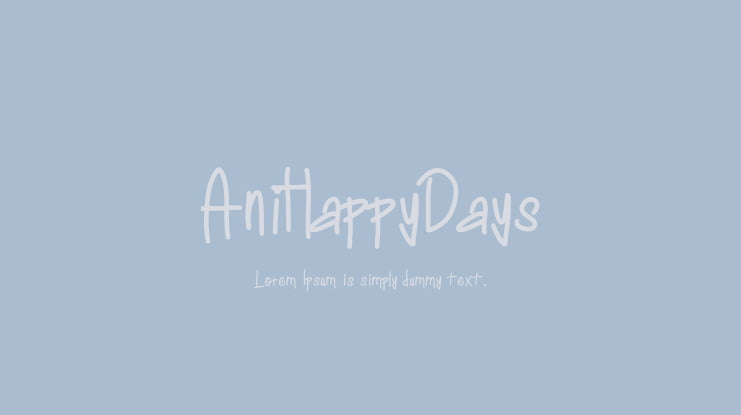 AniHappyDays Font
