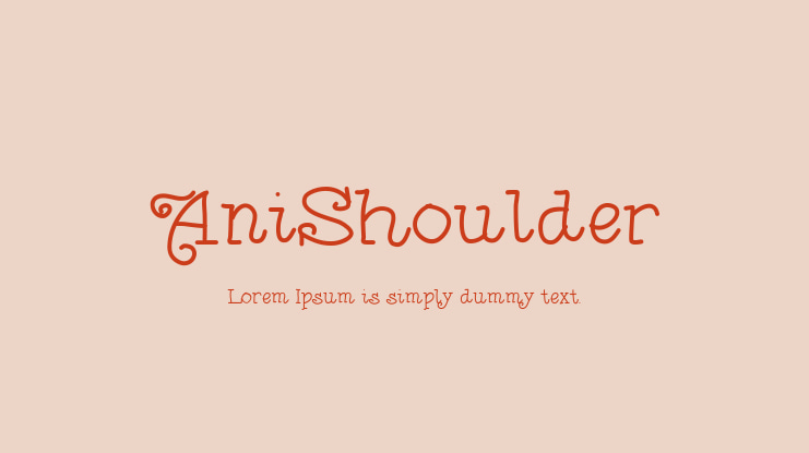 AniShoulder Font