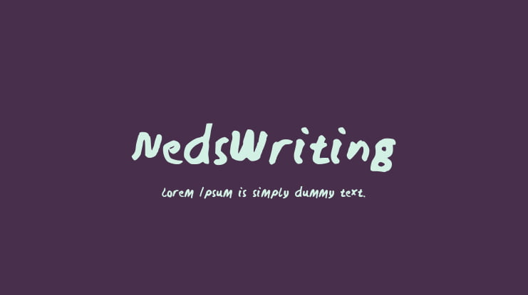 NedsWriting Font