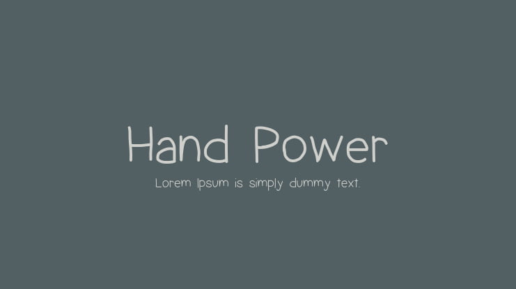 Hand Power Font