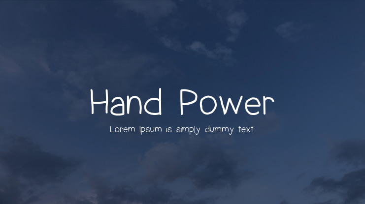 Hand Power Font