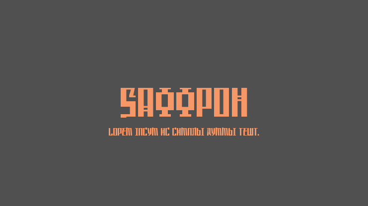 Saffron Font