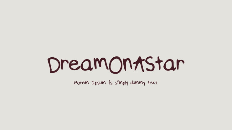 DreamOnAStar Font