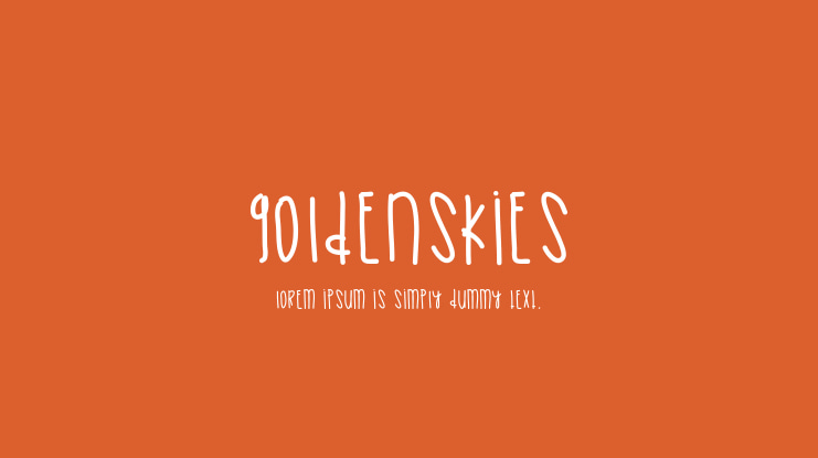 GoldenSkies Font