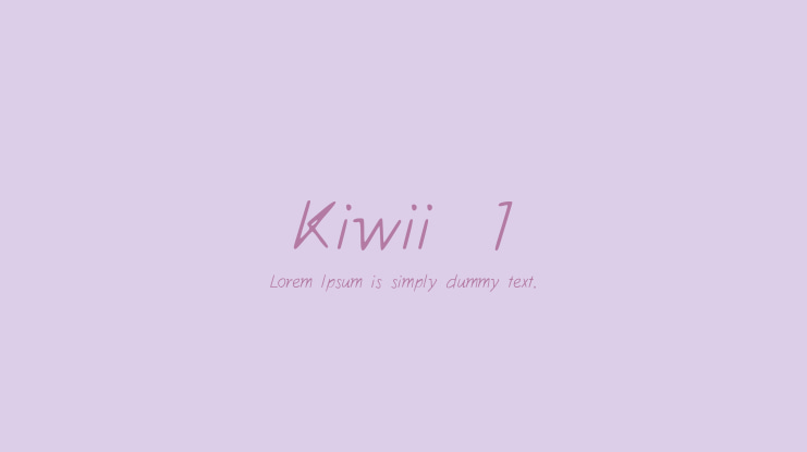 Kiwii__1 Font