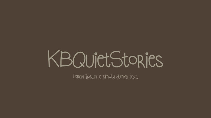 KBQuietStories Font