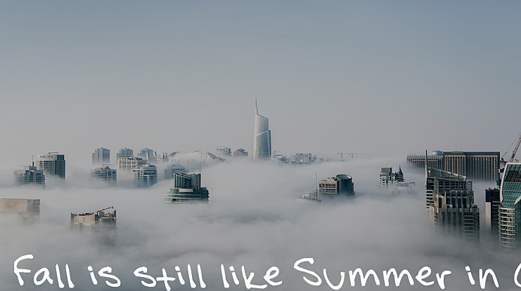 Fall is still like Summer in Ca Font