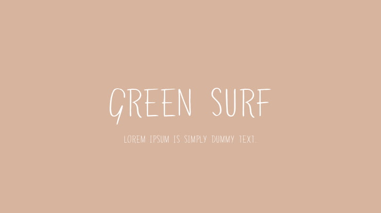 Green Surf Font