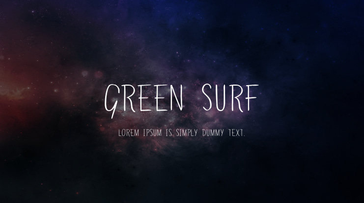 Green Surf Font