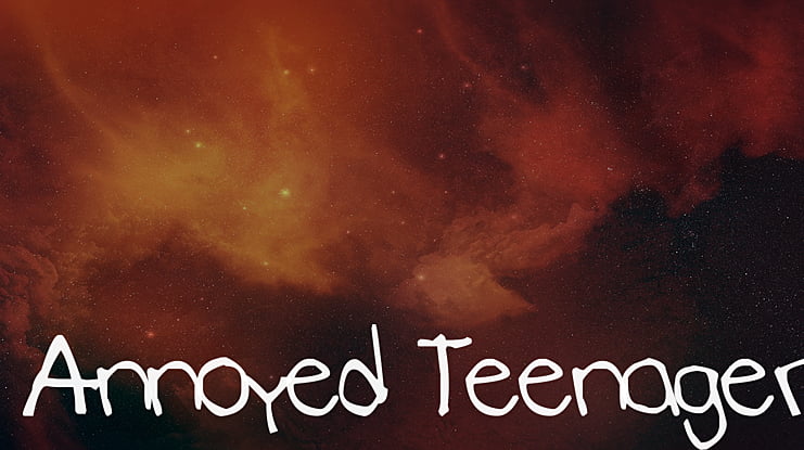 Annoyed Teenager Font