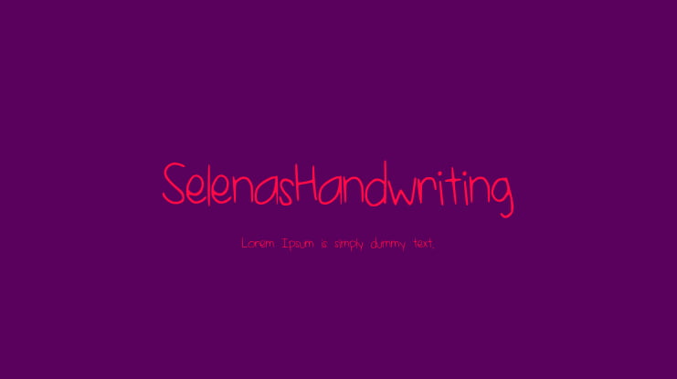 SelenasHandwriting Font