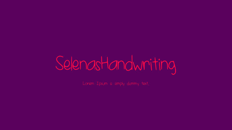 SelenasHandwriting Font
