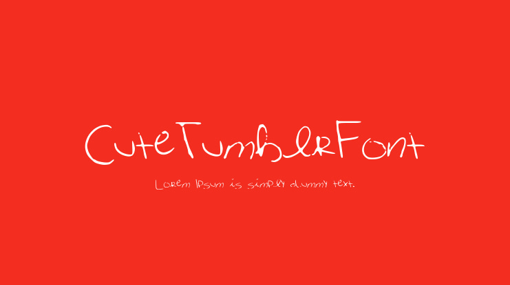 CuteTumblrFont Font