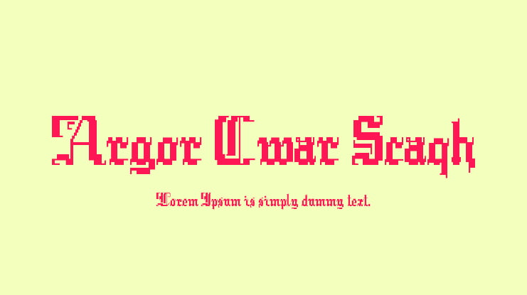 Argor Cwar Scaqh Font