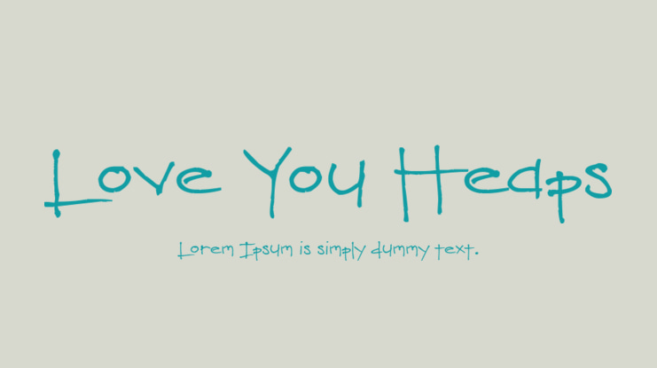 Love You Heaps Font