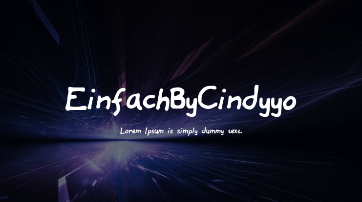 EinfachByCindyyo Font