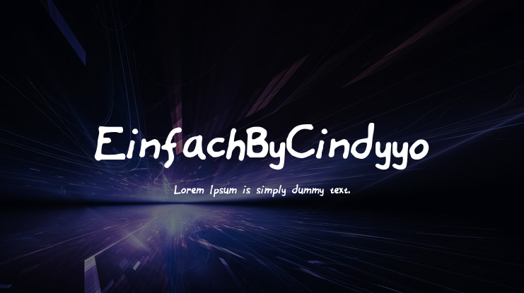 EinfachByCindyyo Font