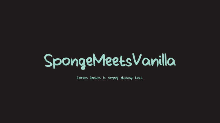 SpongeMeetsVanilla Font
