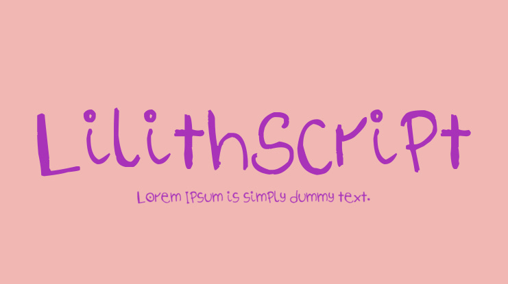 LilithScript Font