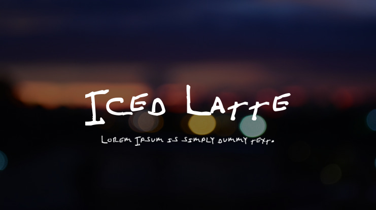 Iced Latte Font